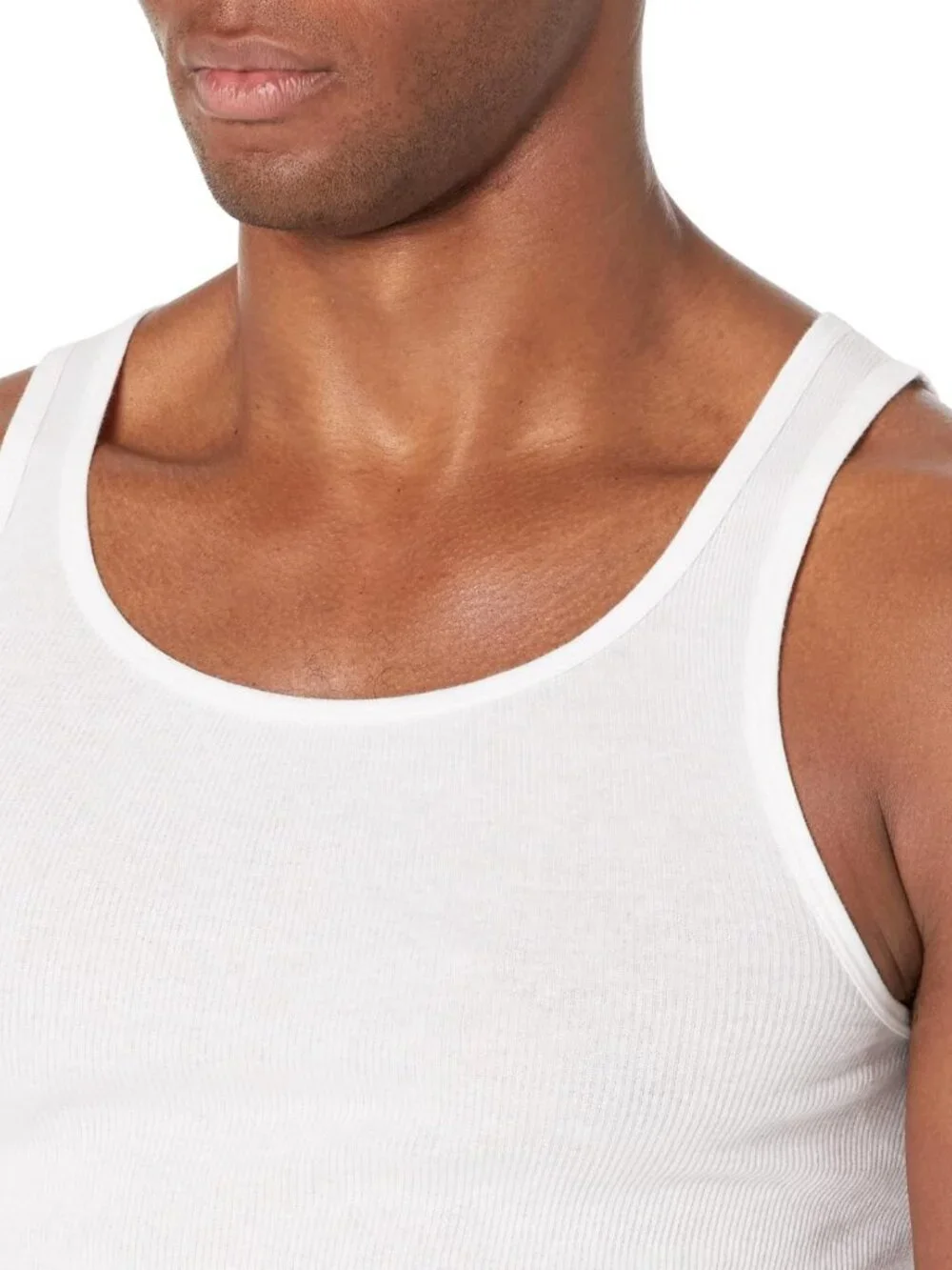 Lightweight Breathable Cotton Slim Fit Tank Undershirts, 6-Pack for Men